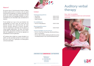 Auditory verbal therapy
