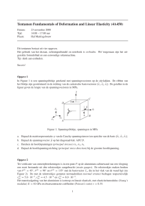 Tentamen Fundamentals of Deformation and Linear Elasticity (4A450)