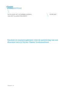 Examenreglement - Directeur Vlaams Vredesinstituut