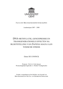 dna-methylatie, genexpressie en transgenerationele effecten na