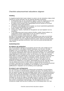 Checklist auteurscontract educatieve uitgaven juni 09