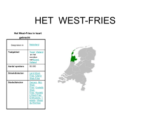 het west-fries - Westfries Genootschap