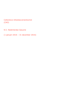 Collectieve Arbeidsovereenkomst (CAO) N.V. Nederlandse Gasunie