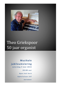 Theo Griekspoor 50 jaar organist