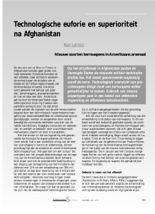 Technologische euforie en superioriteit na Afghanistan