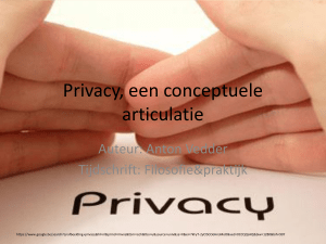 Privacy, een conceptuele articulatie