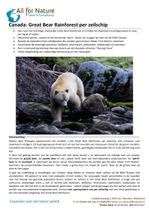 Canada: Great Bear Rainforest per zeilschip