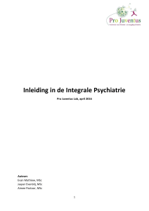 Inleiding in de Integrale Psychiatrie
