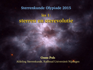 sterren en sterevolutie - Sterrenkunde RU Nijmegen