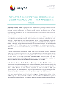 Celyad meldt inschrijving van de eerste Pancreas patiënt in het