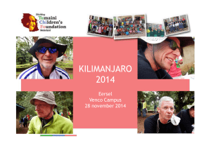Kilimanjaro 2014 Ontmoet Tumaini Nederland Venco Campus