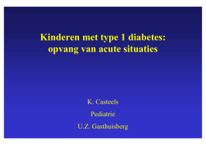 Kinderen met type 1 diabetes: opvang van acute situaties