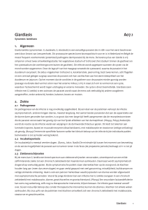 Giardiasis A07.1 - Zorg en Gezondheid