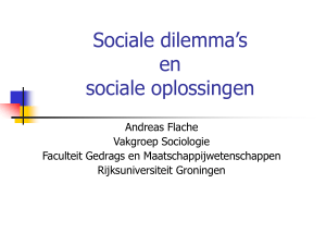 sociale oplossingen - Rijksuniversiteit Groningen