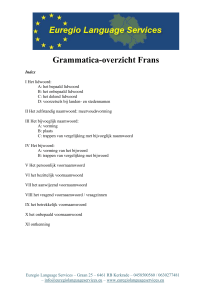 Grammatica-overzicht Frans (bovenbouw lyceum)