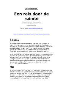 Een reis door de ruimte