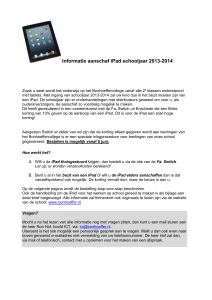 Informatie aanschaf iPad schooljaar 2013-2014