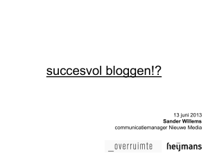 Succesvol bloggen