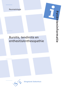 Bursitis, tendinitis en enthesitis/enthesopathie - Folders