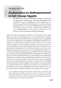 Dodencultus en dodenpersoneel in het vroege Egypte