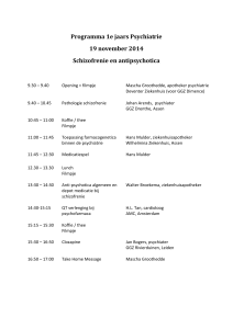 Programma 1e jaars Psychiatrie dinsdag 16