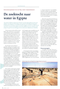 De zoektocht naar water in Egypte - Wageningen UR E