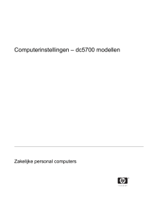 Computerinstellingen – dc5700 modellen