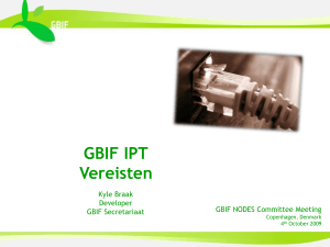 IPT vereisten - GBIF Community Site