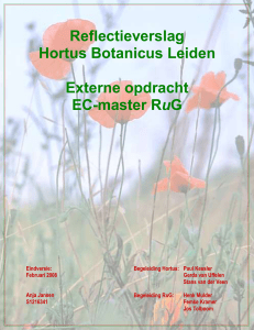 Reflectieverslag Hortus Botanicus Leiden