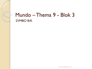 Mundo * Thema 9 Blok 3