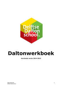 Daltonwerkboek - de Delftse Daltonschool