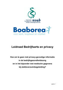 Leidraad Bedrijfsarts en privacy NVAB en Boaborea