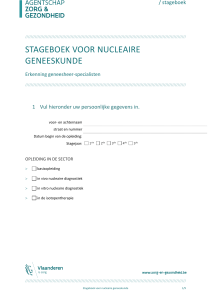 Stageboek voor nucleaire geneeskunde
