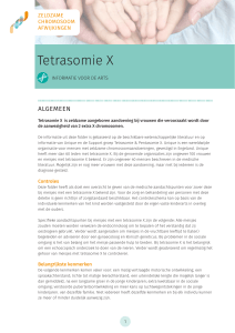 Tetrasomie X - Zeldzame Chromosoomafwijkingen