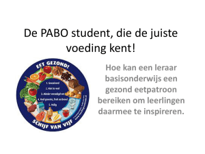 De PABO-student, die de juiste voeding kent!