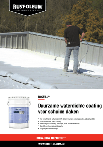 Duurzame waterdichte coating voor schuine daken