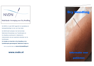 Folder Dry Needling - Bennenbroek Fysiotherapie