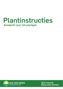 Plantinstructies - Van den Berk Boomkwekerijen