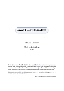 JavaFX — GUIs in Java