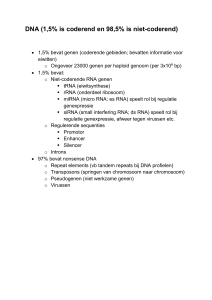 Coderend en niet coderend DNA