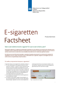 E-sigaretten Factsheet