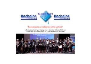 “De meerwaarde van de Bachelor uit het werkveld” officiële