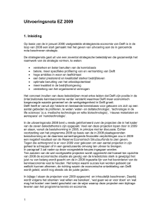 Uitvoeringsnota EZ 2009 - Delft R.I.S.