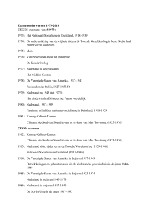 Overzicht examenonderwerpen 1973-heden