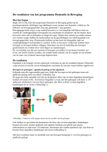 De resultaten van het programma Dementie in Beweging