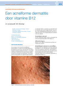 Een acneïforme dermatitis door vitamine B12
