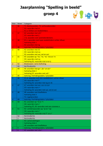 Jaarplanning “Spelling in beeld״ groep 4