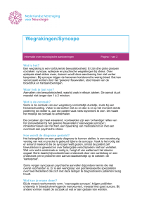 Wegrakingen/Syncope - Nederlandse Vereniging voor Neurologie