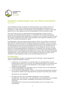Kempense aanbevelingen voor een Vlaams warmteplan