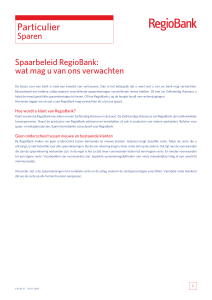 Spaarbeleid RegioBank